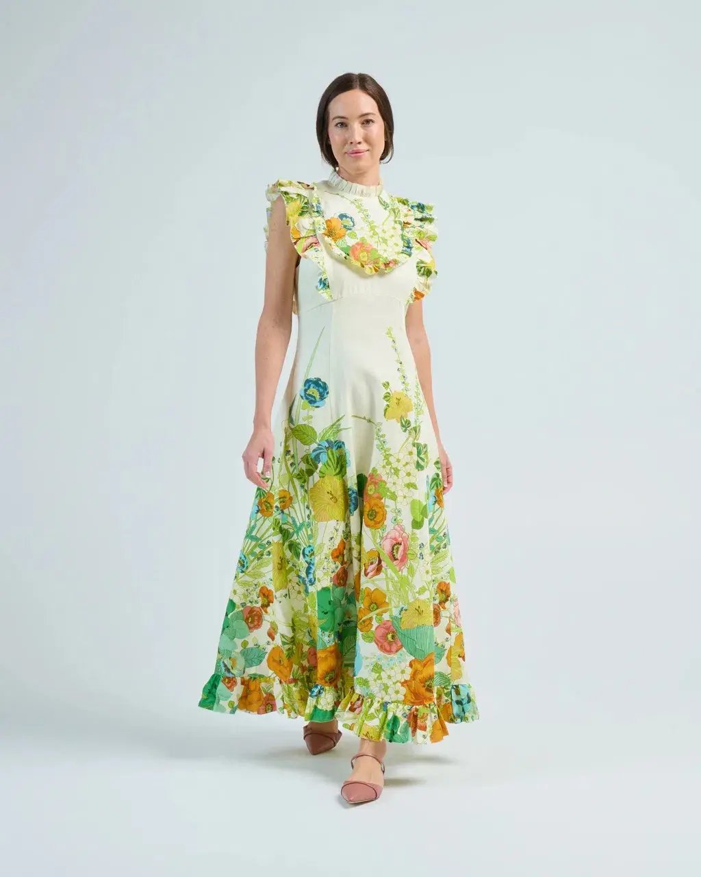 Alemais Constance Midi Ruffle Dress Floral Size 8 AU photo 11