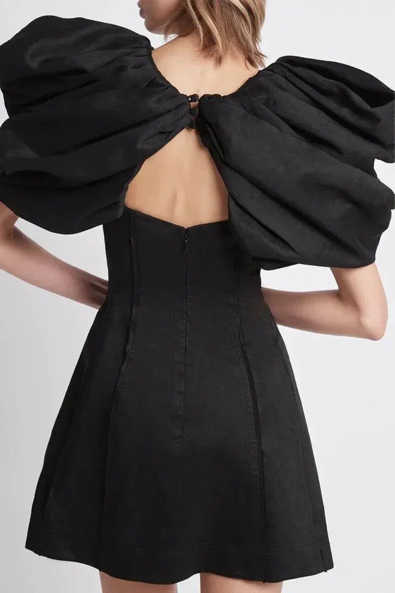 AJE Admiral Butterfly Sleeve Mini Dress Black Size 6 photo 3