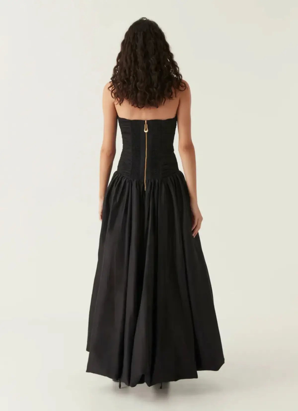 Aje Violette Bubble Hem Maxi Dress Black Size 12 photo 3