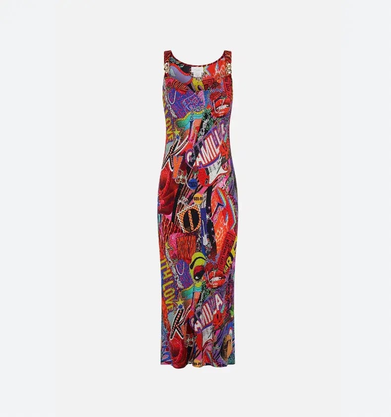 Camilla  Bias Slip With Wide Strap in Radical Birth Print Size L (AU 14) photo 9