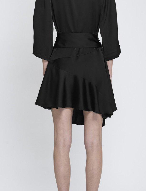 Acler Swindon Wrap Dress Black Size 10 photo 2