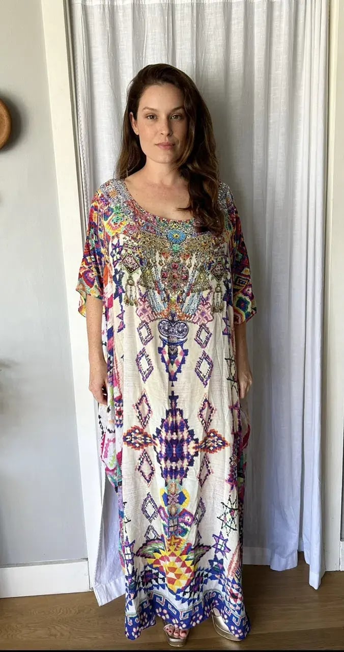 Camilla Mother Knows Best Round Neck Kaftan One Size photo 3