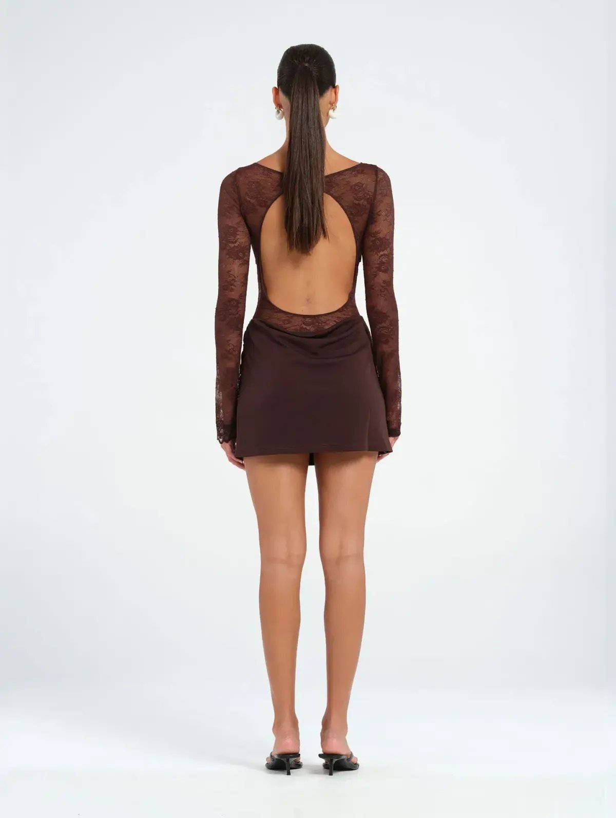 Benni Oskar Mini Dress in Chocolate Brown Size S / AU 8 photo 2