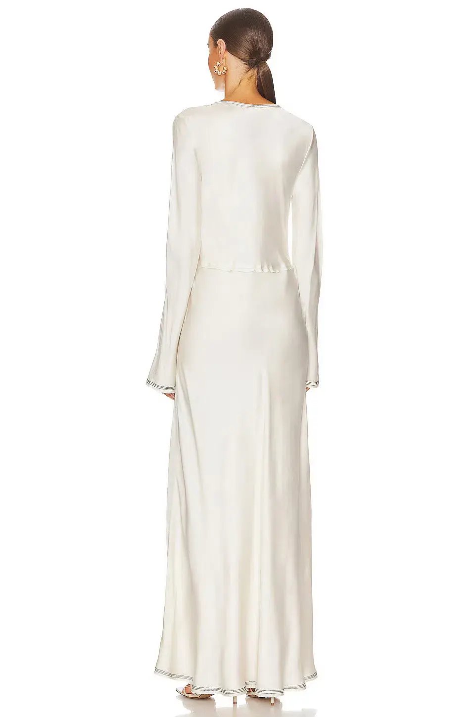 Bec & Bridge Naomi Long Sleeve Maxi Dress Ecru Size 8 photo 3