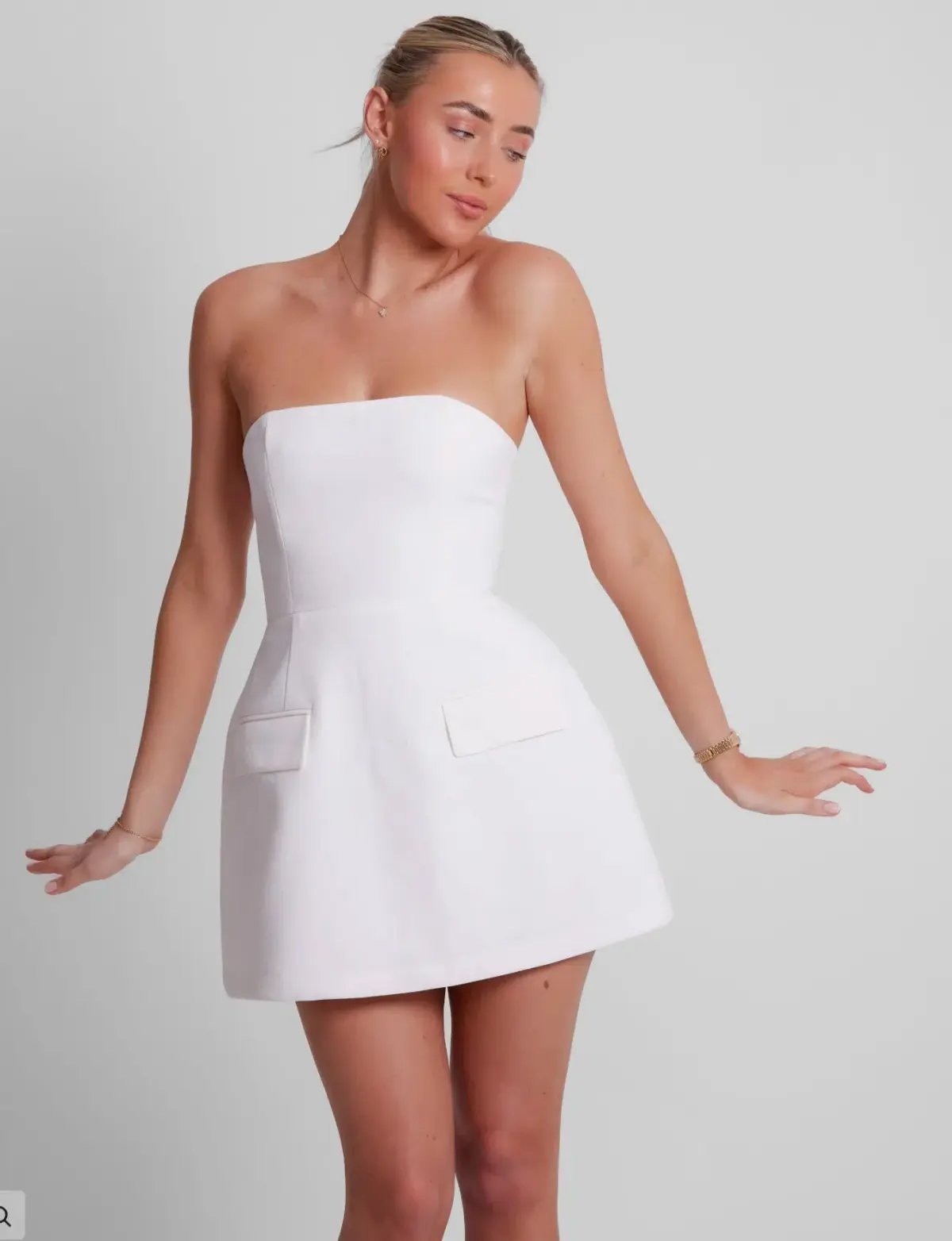 Odd Muse Ultimate Muse Strapless Mini Dress White Size 12 photo 2
