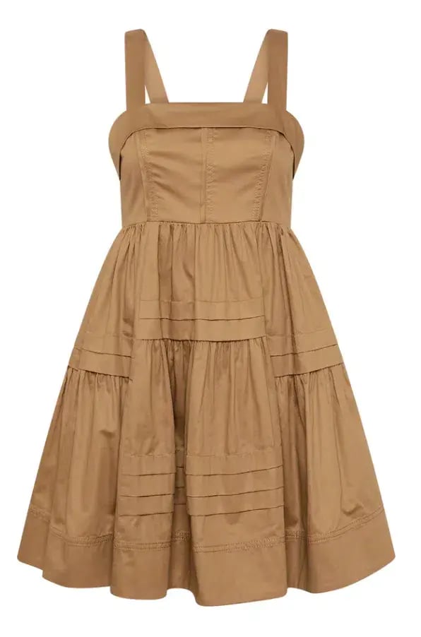 Aje Sight Bow Mini Dress Brown Size 10 photo 4