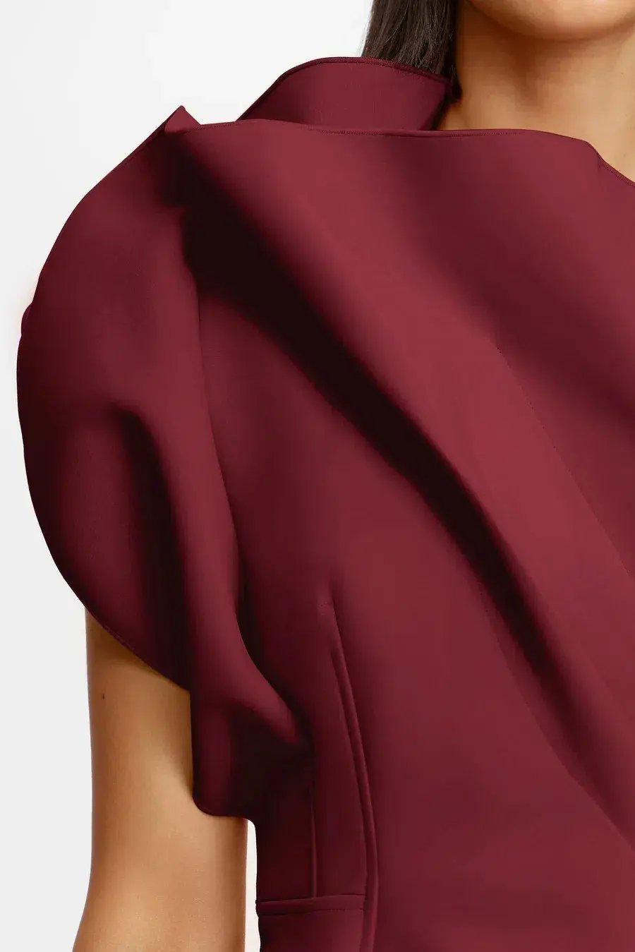 Acler Hawkley Midi Dress Bordeaux Size 10 photo 3