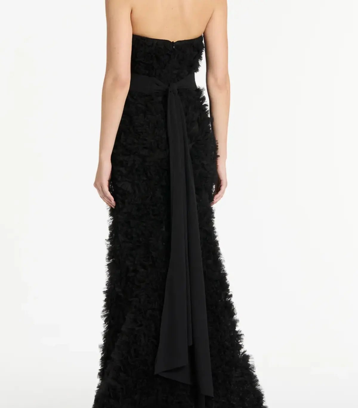Carla Zampatti Ruffle Strapless Dress Black Size AU 8 photo 4