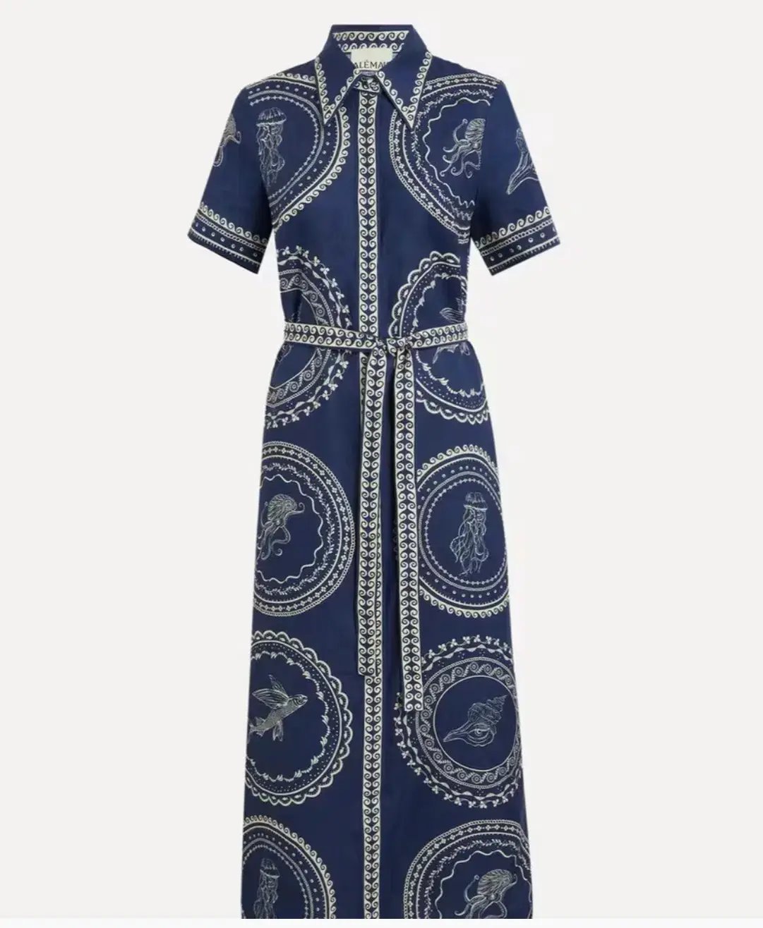 Alemais Oceane Linen Shirt Dress Blue Size 10 photo 6