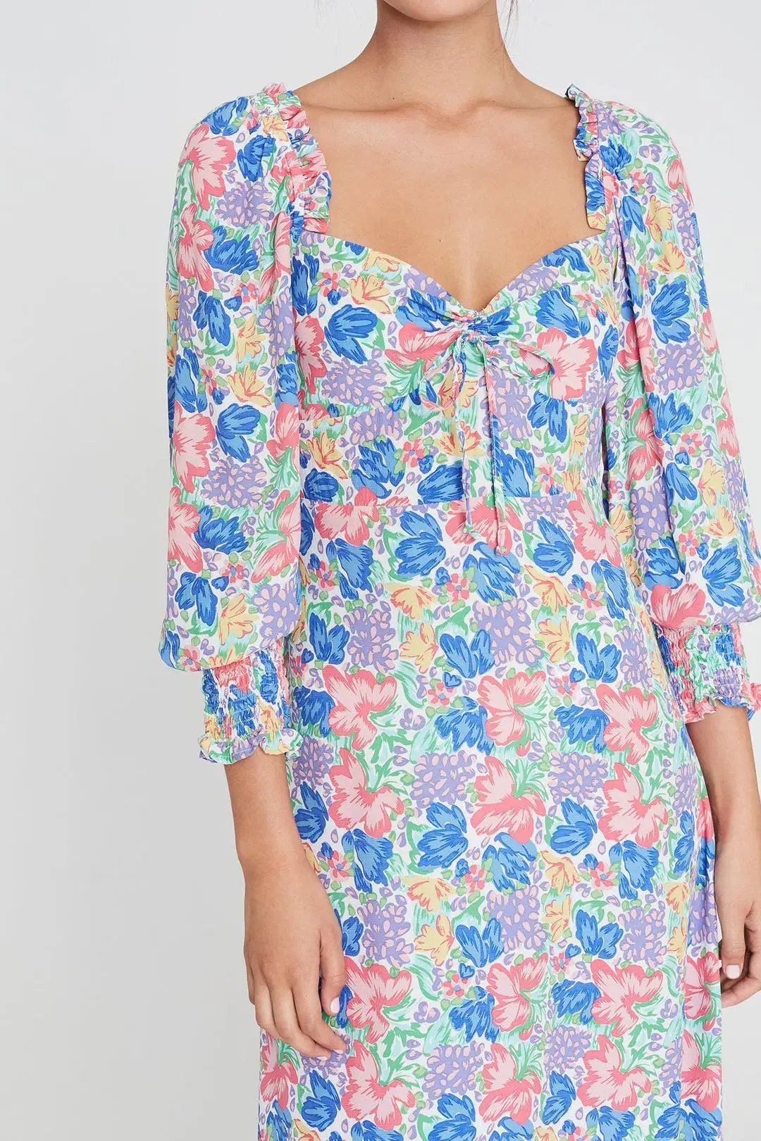 Faithfull the Brand The Mathilde Midi Dress Jemima Floral Size 14 photo 2