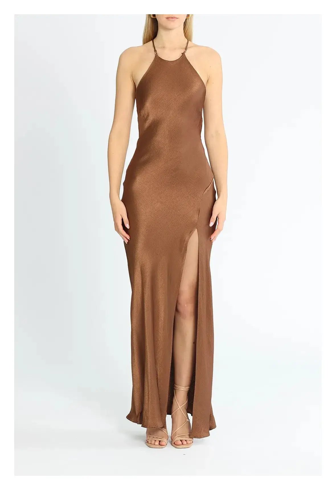 Bec & Bridge Annika Maxi Dress Chocolate Brown Size 12 photo 2