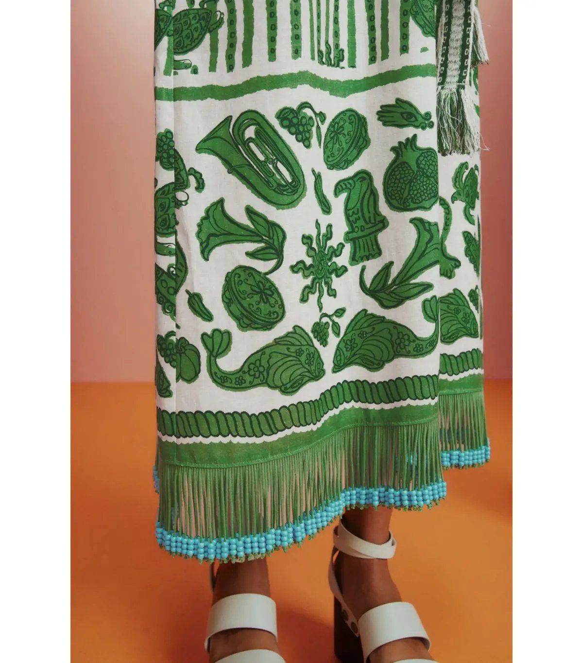 Alemais Lulu Sleeveless Mini Dress Green Print Size AU 16 photo 2