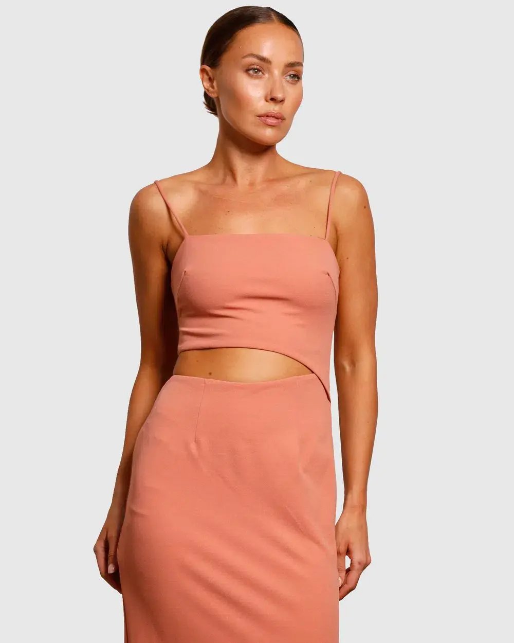 Pasduchas Pulse Slash Midi Dress Guava Size 6 photo 4