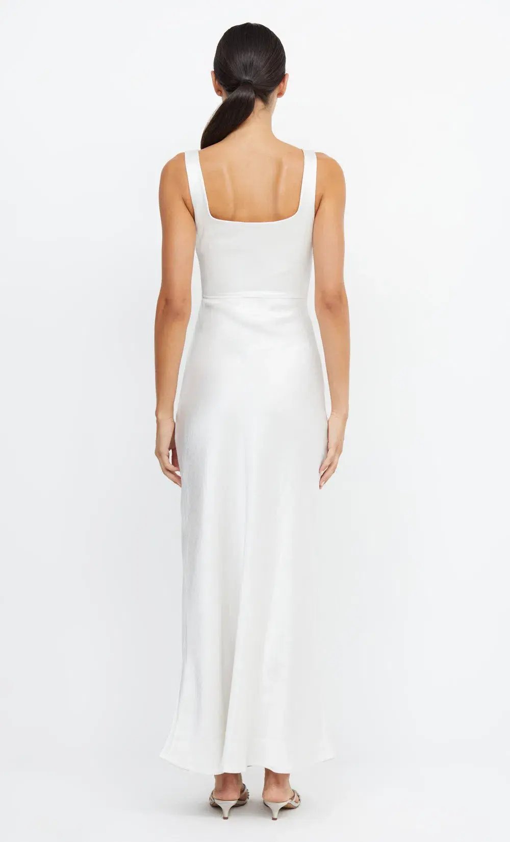 Bec & Bridge The Dreamer Square Neck Dress Ivory Size 10 photo 3