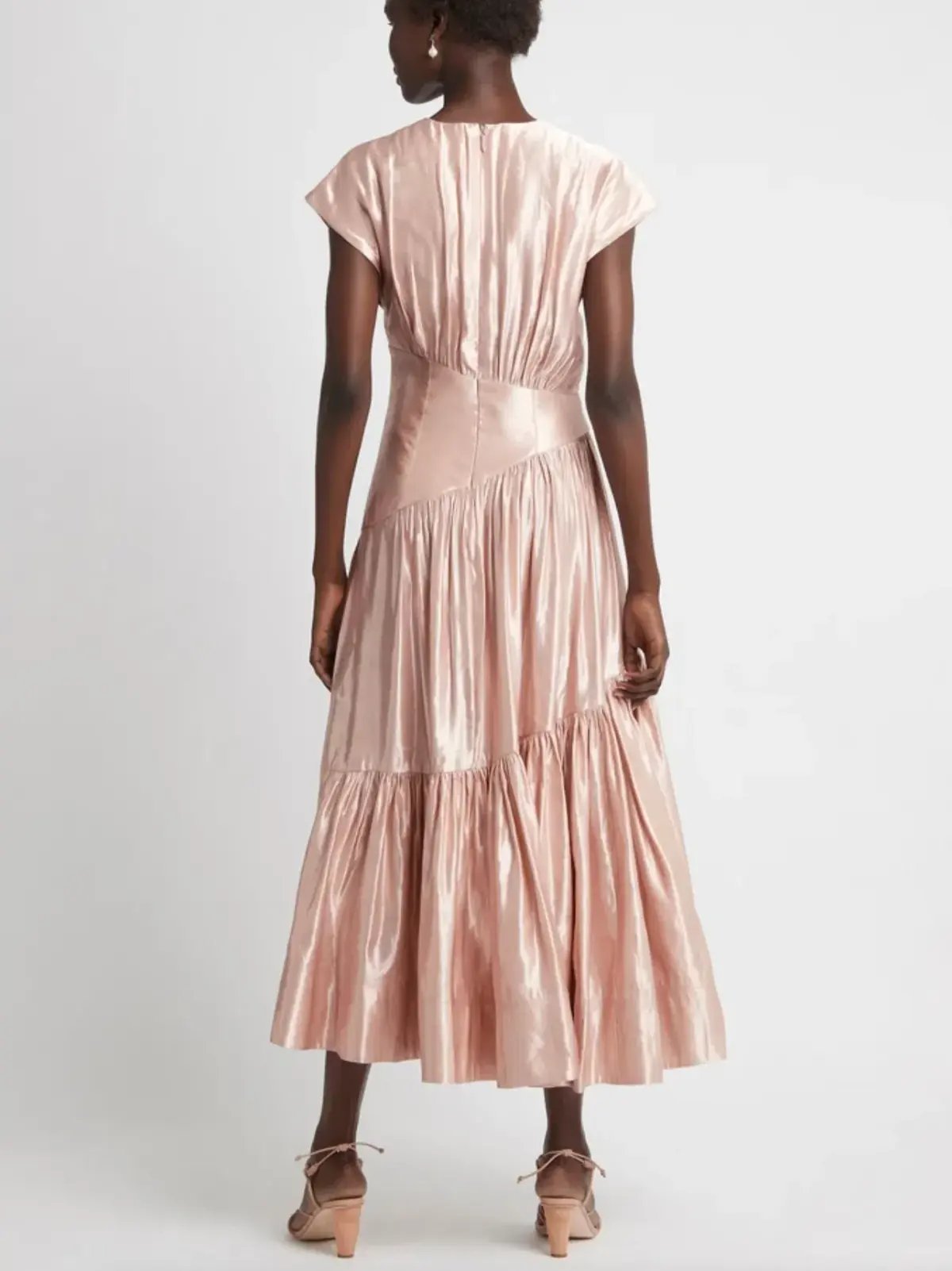 Aje Serendipity Reflection Midi Dress Blush Size 14 photo 3