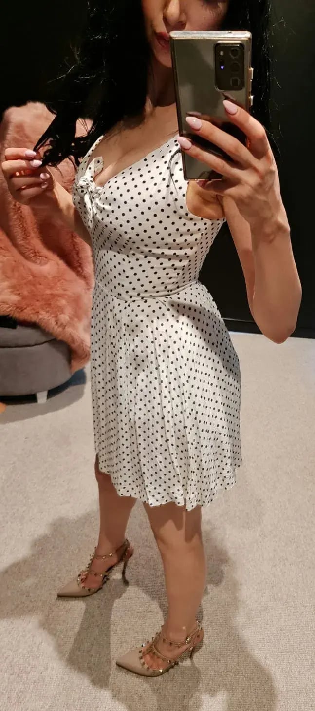 Alannah Hill Polka Dots Mini Dress Print Size 6 photo 5