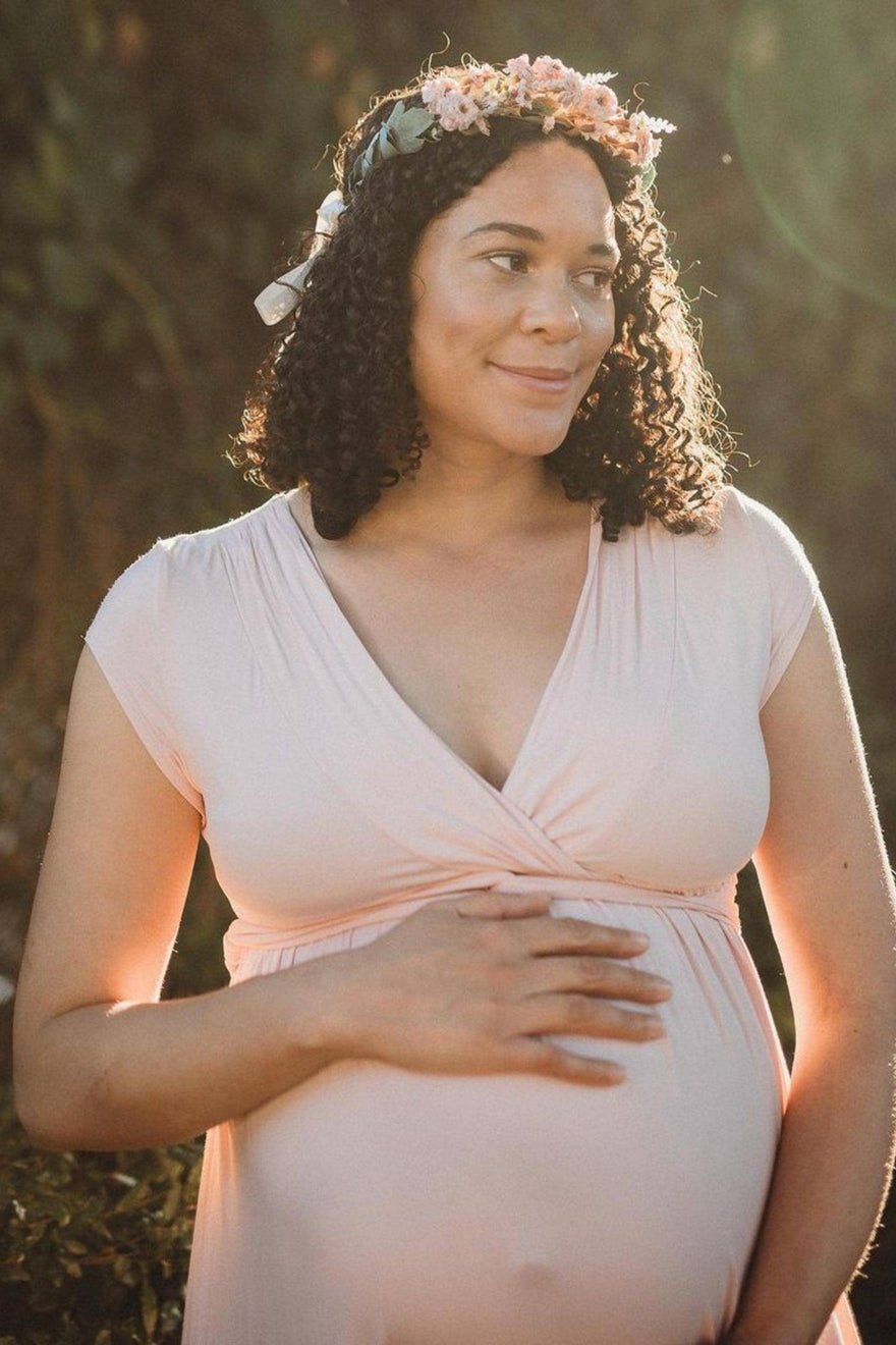 Mama Rentals Chelsea Cotton Maxi - Blush Pink photo 3