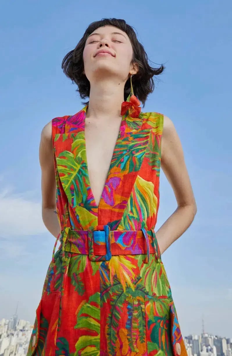 Farm Rio Urben Jungle Mini Dress Print Size 6 photo 2
