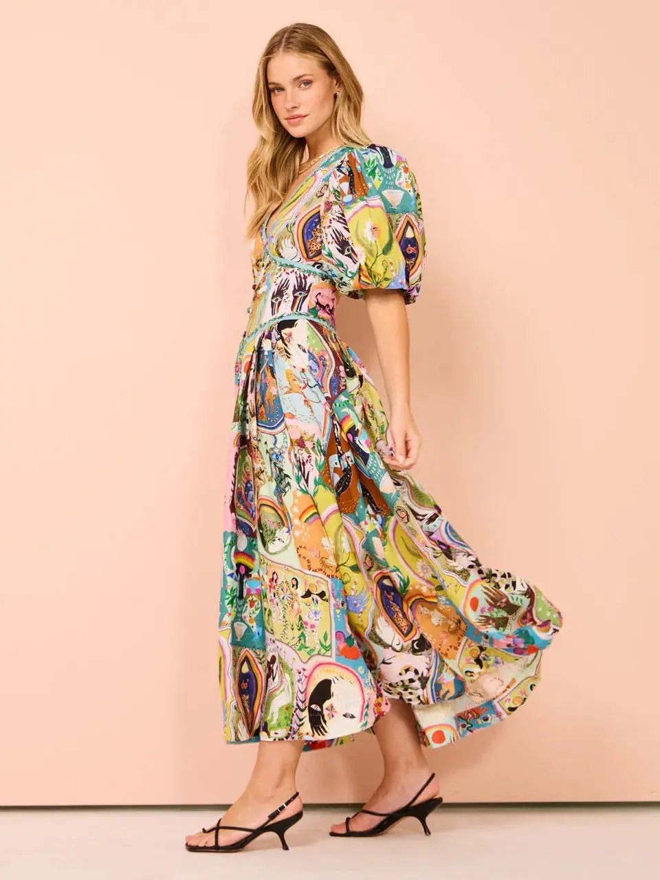 Alemais Evergreen Midi Dress Multi Size 8 photo 13