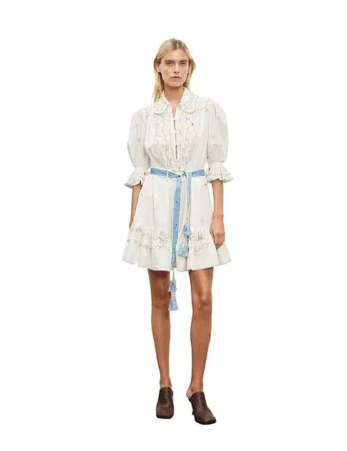 Alémais Giulia Embroidered Mini Dress Size 12 photo 2