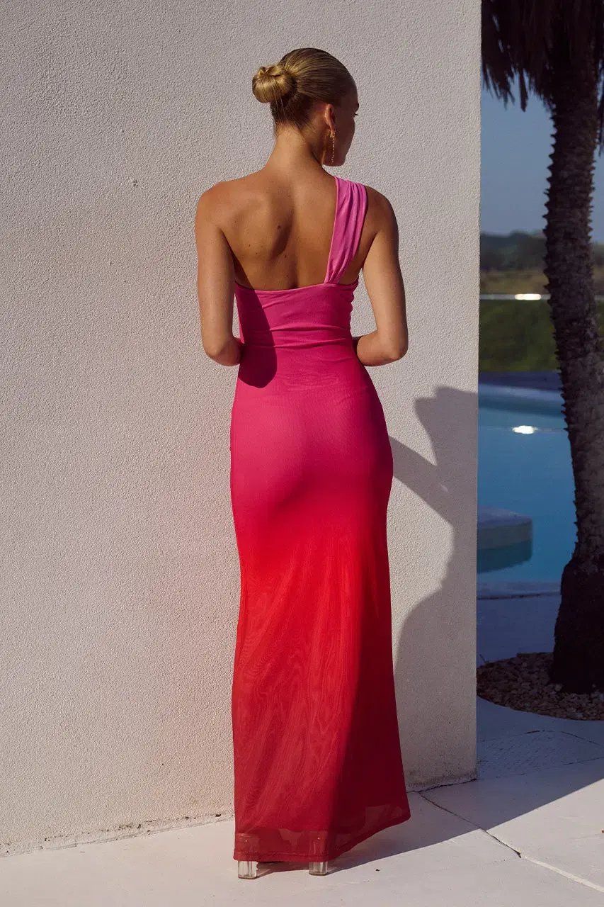 Runaway The Label Kyree Maxi Dress in Pink Ombre Size XS - AU 6 photo 3