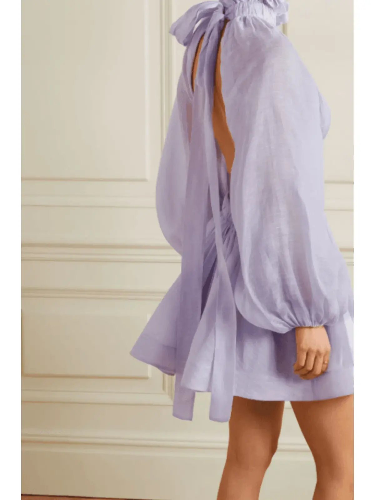 Zimmermann Luminous Long Sleeve Mini Dress Lavender Size 0 / AU 8 photo 2