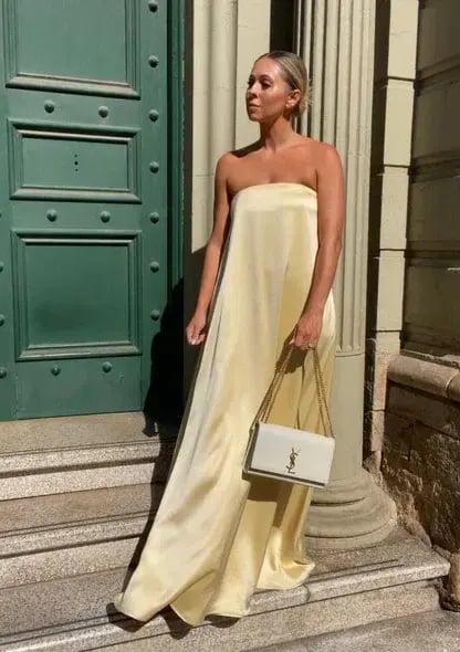 Anna Quan Delfina Maxi Dress Champagne Yellow Size 14 photo 4