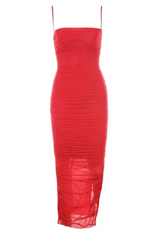 House of CB Fornarina Mesh Maxi Dress Red Size XS / Au 6 photo 5