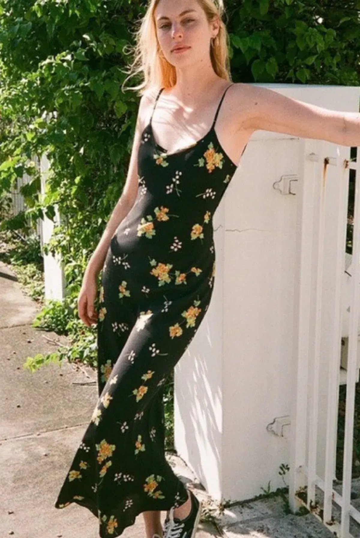 Realisation Par Phoebe Blossom Bias Slip Dress Black Size Small photo 2