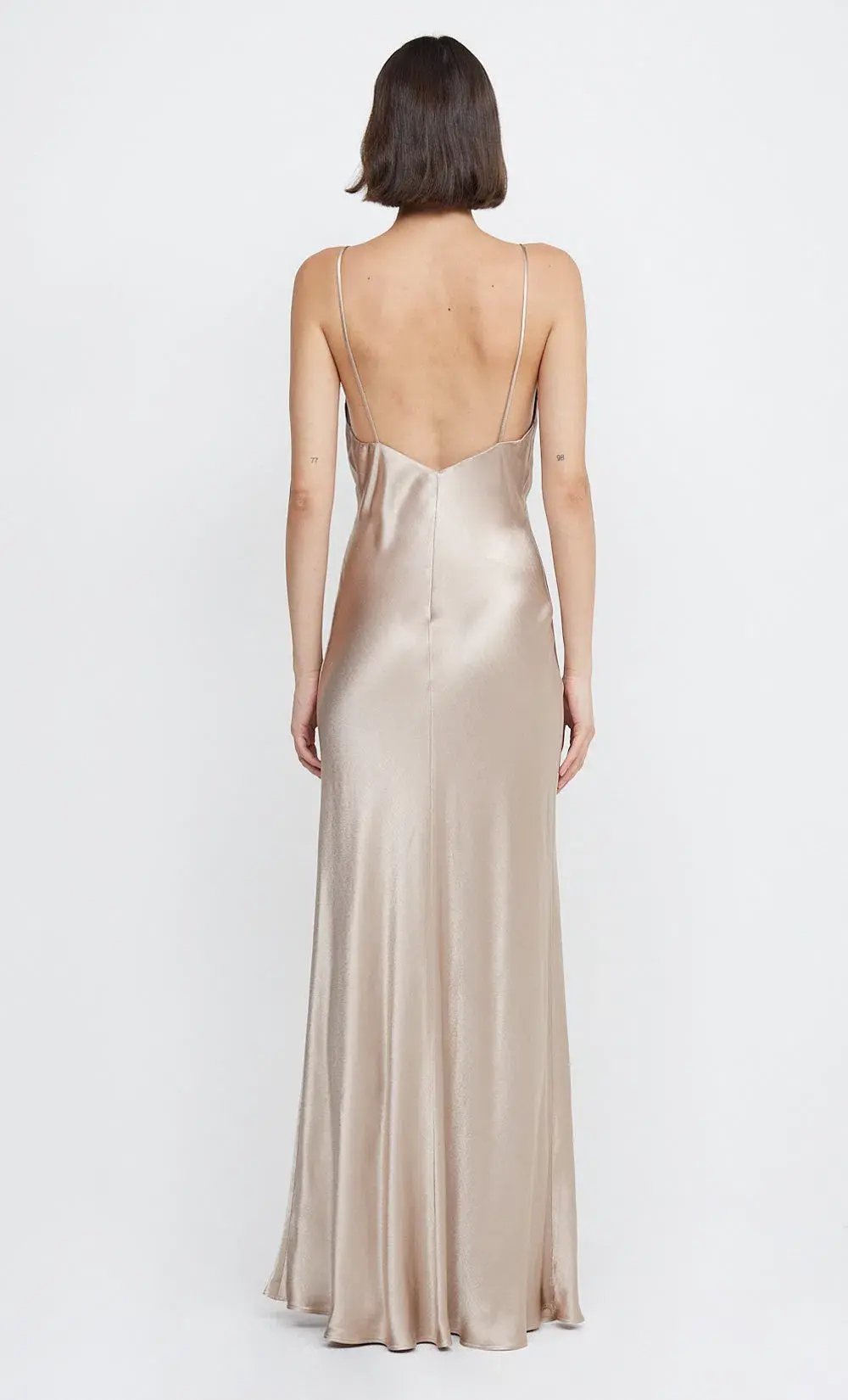 Bec & Bridge Lorelai V Maxi Dress Smoke Taupe Size 6 photo 2