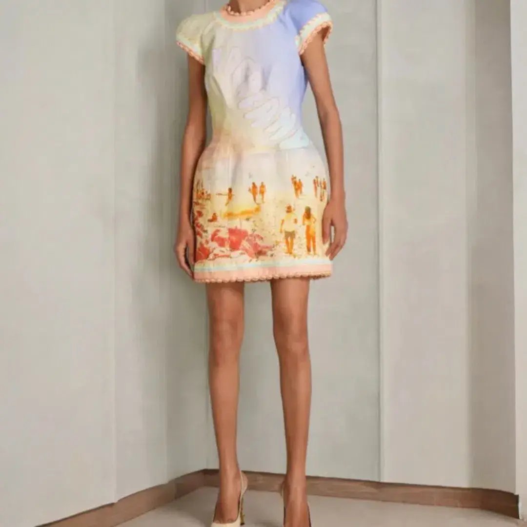 Zimmermann Coaster Structured Mini Dress Poster Print Size 2 / AU 12 photo 4