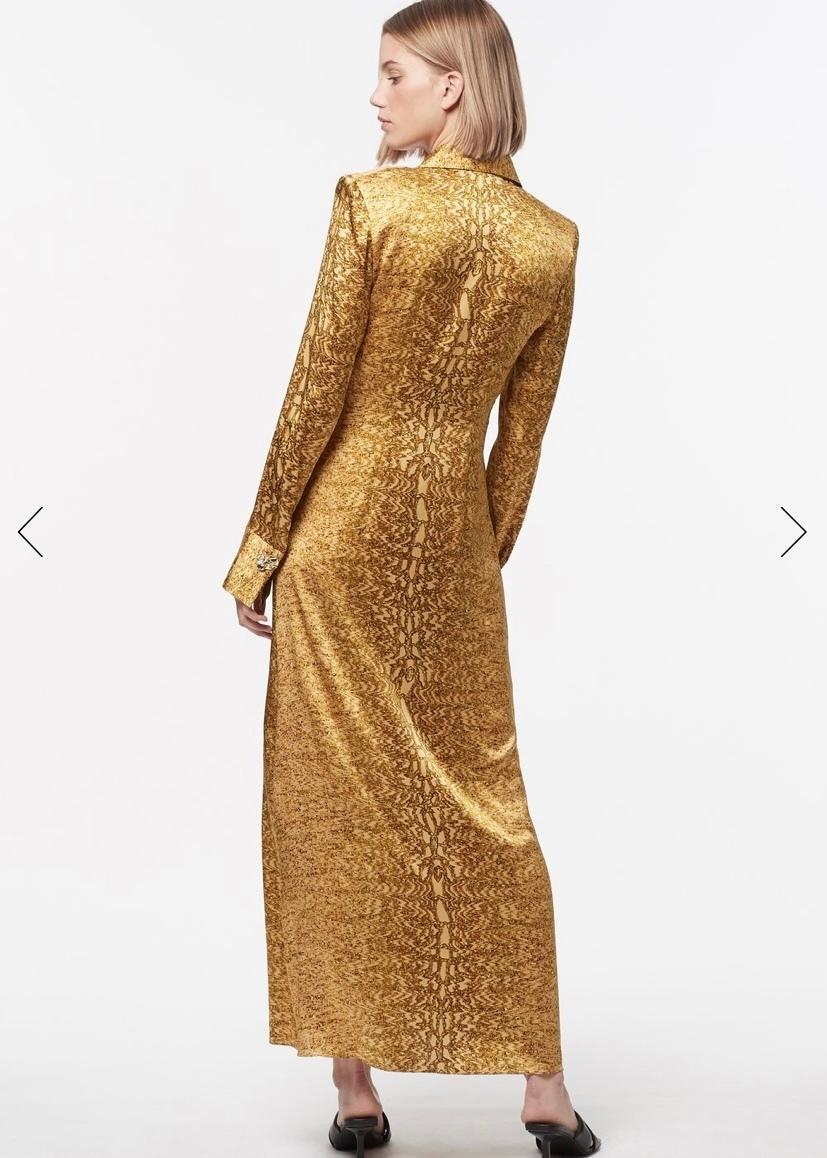 Manning Cartell Golden Atlas L/S Dress Gold Size 6 photo 2
