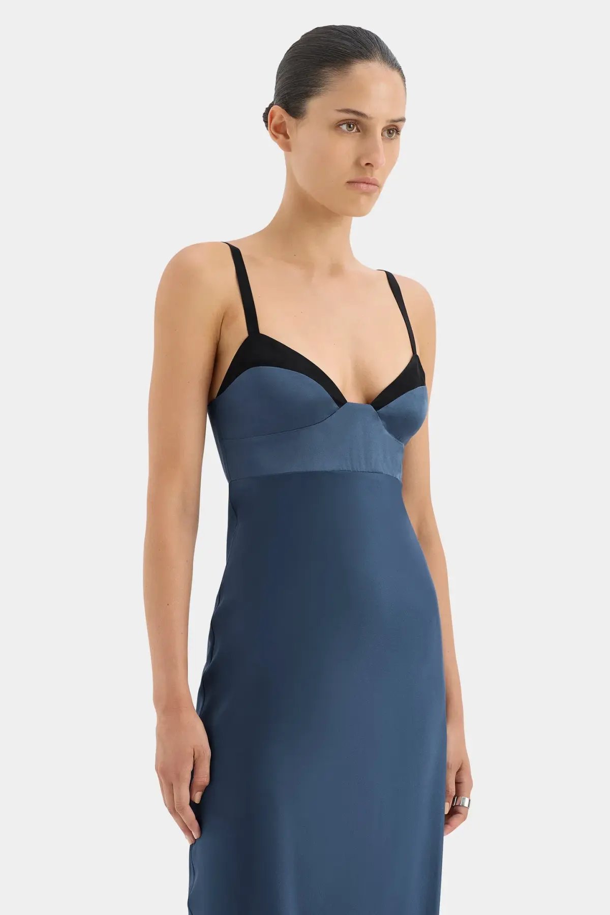 Sir the Label Depeche Balconette Gown in Dark Blue Size AU 8 photo 3