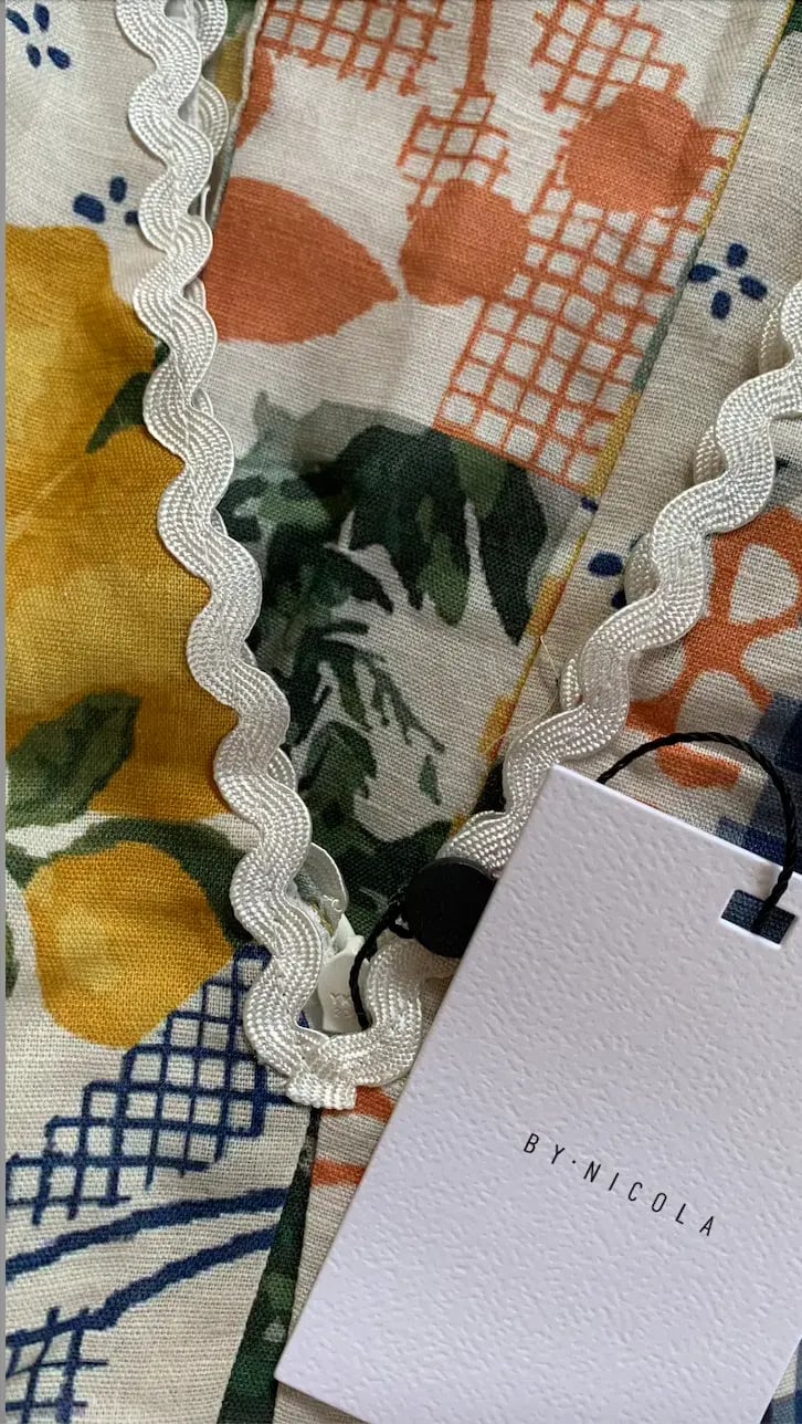 By Nicola Wavy Maxi Dress in Lemon Patchwork Print Size 6 photo 6