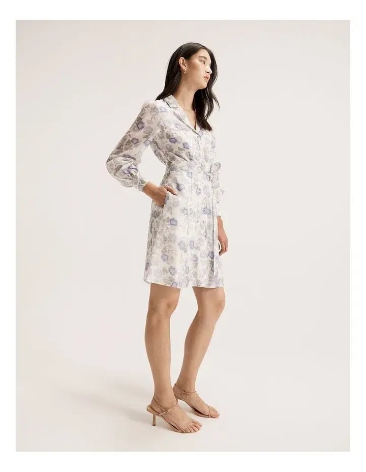 Review Poetic Bloom Mini Dress in Ivory Size 12 photo 3