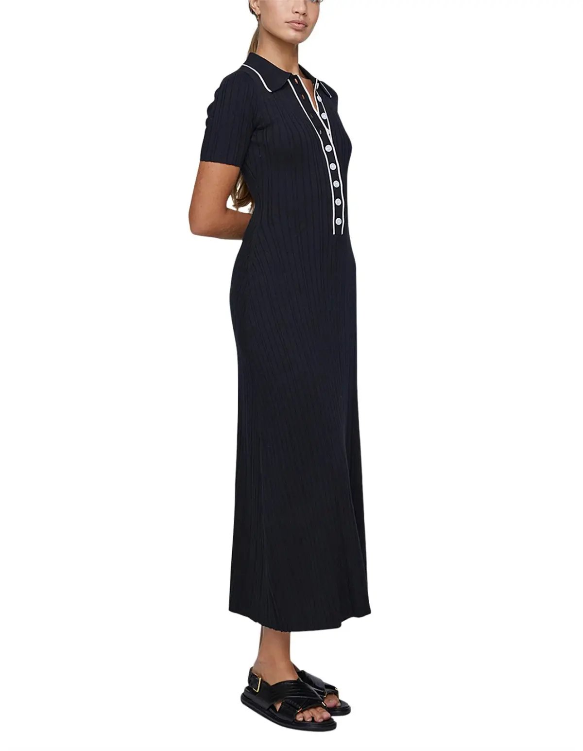 Anna Quan Laurel Penelope Midi Raven Black Dress Size 14 photo 5