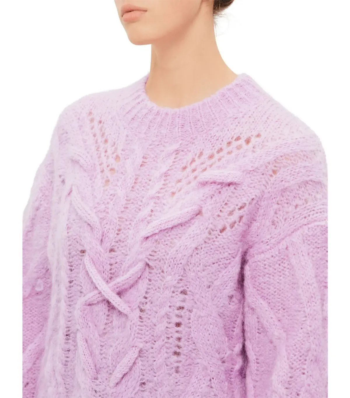 Isabel Marant Eline Chunky Knit Sweater Lilac Size 10/38 photo 4