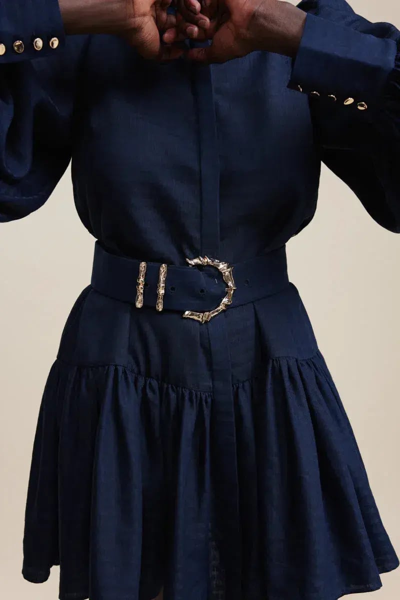 Acler Sherwood Mini Dress Navy Size 8 photo 4