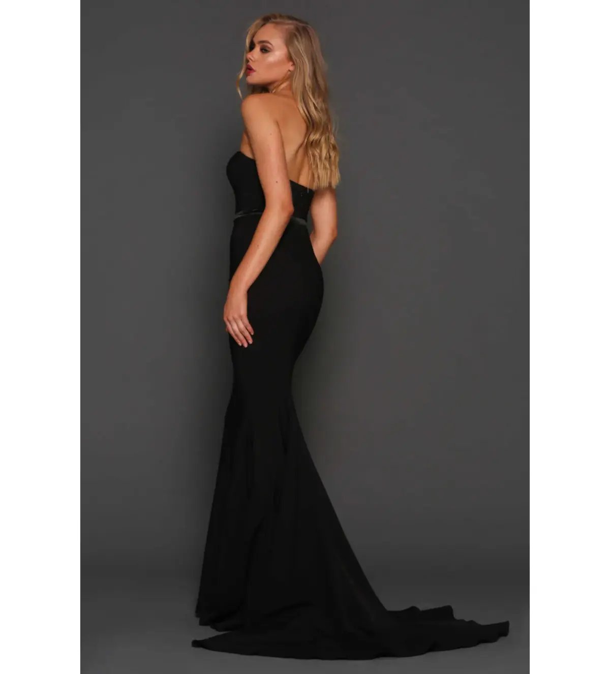 Elle Zeitoune Arianna Gown Black Size 16 photo 2