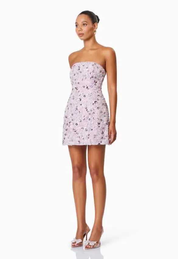 Elliatt Aurora Strapless Party Mini Dress In Purple Size 12 photo 4