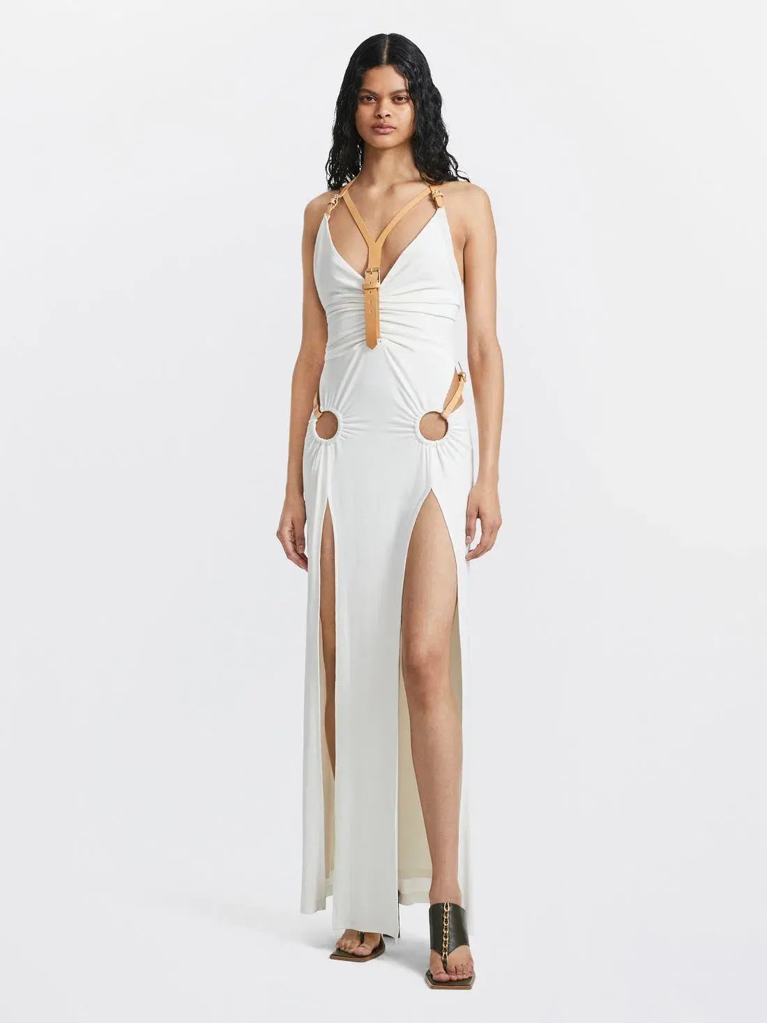 Dion Lee Bridle Gathered Dress White Size 6 / XS photo 2