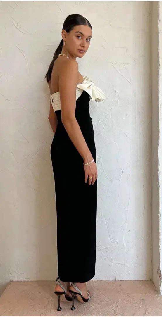Rachel Gilbert Lavina Midi Dress Black Size AU 12 photo 2