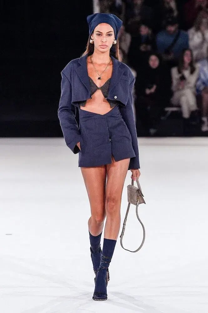 Jacquemus La Veste Arles Mini Dress Navy Size 36 photo 5
