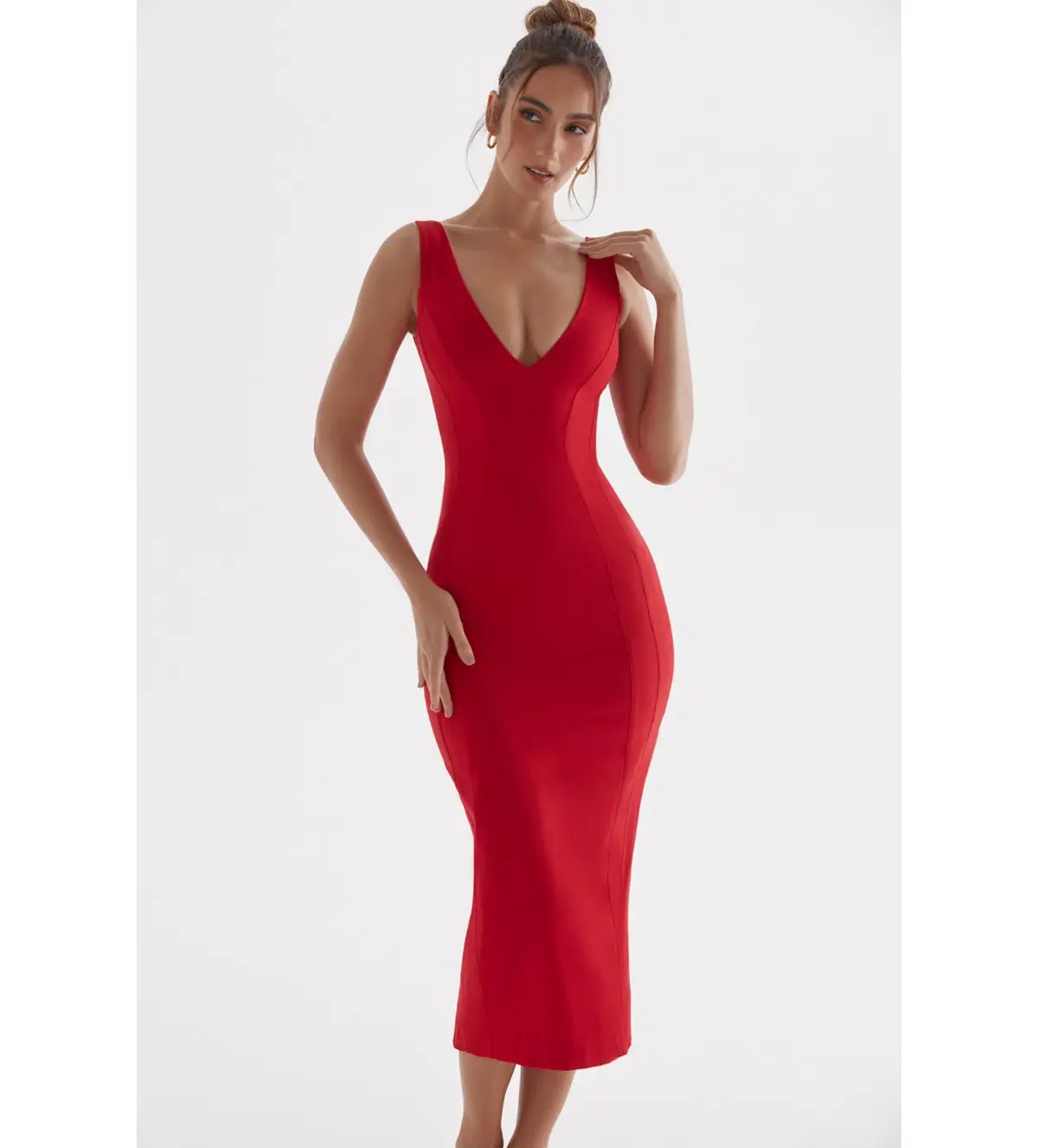 House Of Cb Cece Midi Dress Red Size S / Size Au 8 photo 4