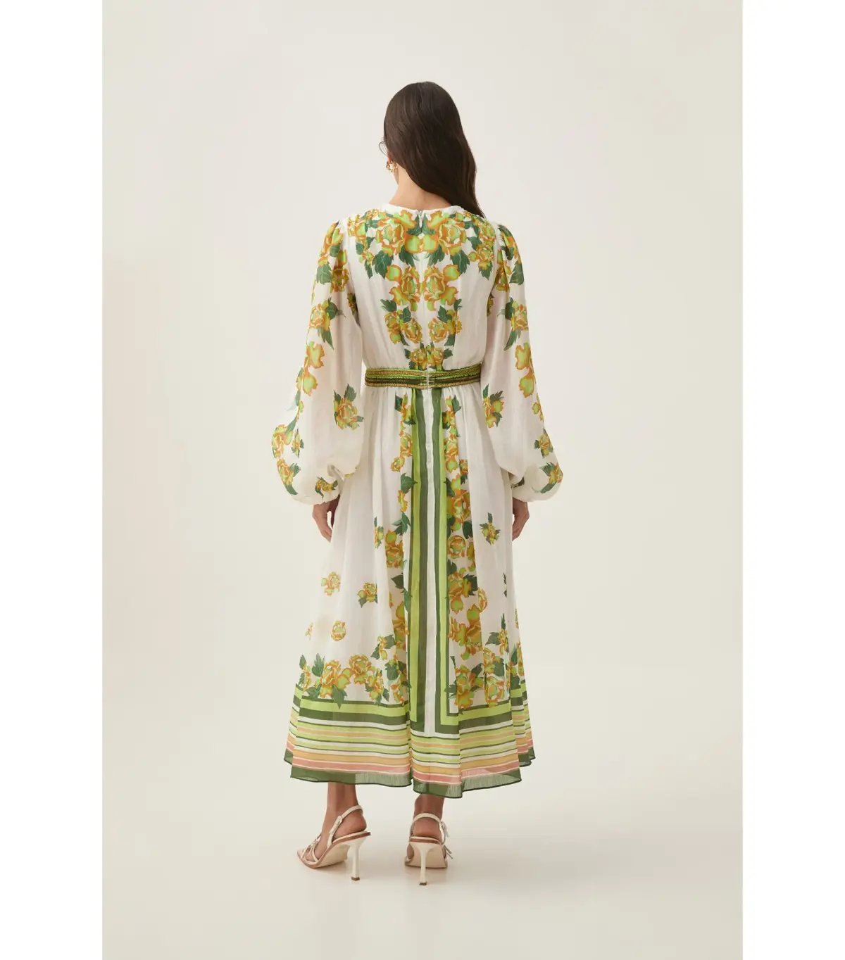 Aje Secret Border Print Midi Dress in Garden Peony Size AU 16 photo 3