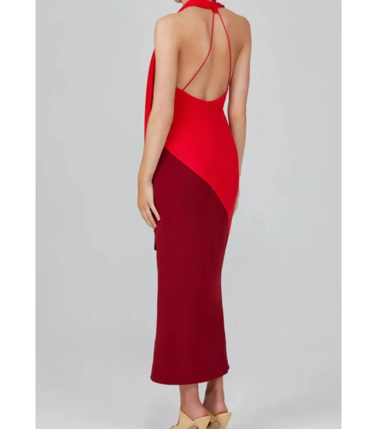 Acler Flora Colorblock Dress Red Size AU 10 photo 4