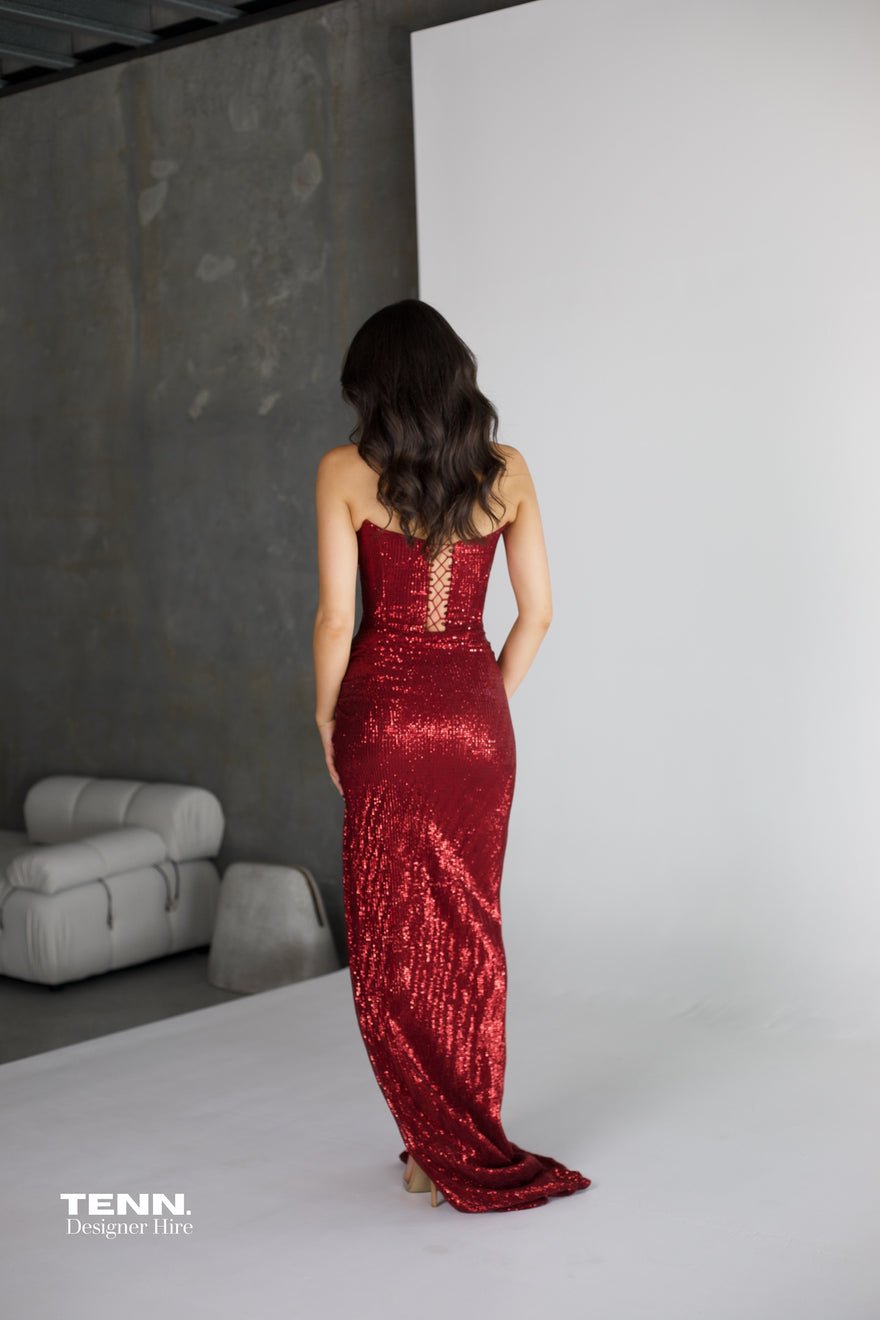 Lia Stublla Chanel Gown - Wine photo 3