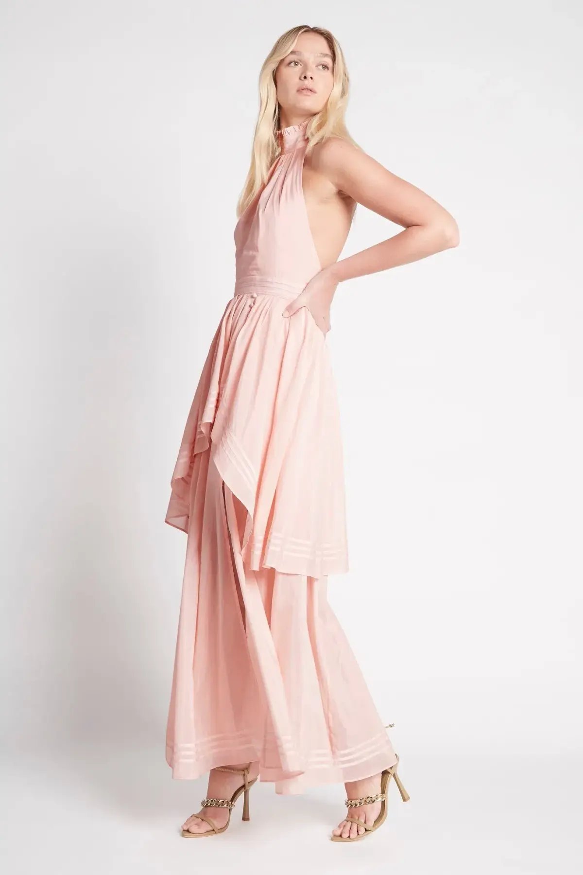 Aje Bungalow Sienna Dress Blush Size AU 12 photo 3