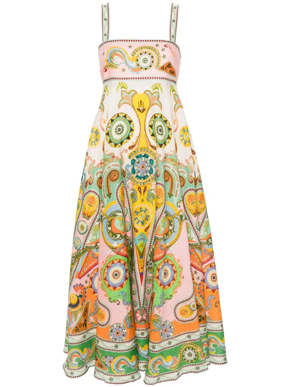 Alemais Pinball Linen Midi Dress Multi Size AU 8 photo 4