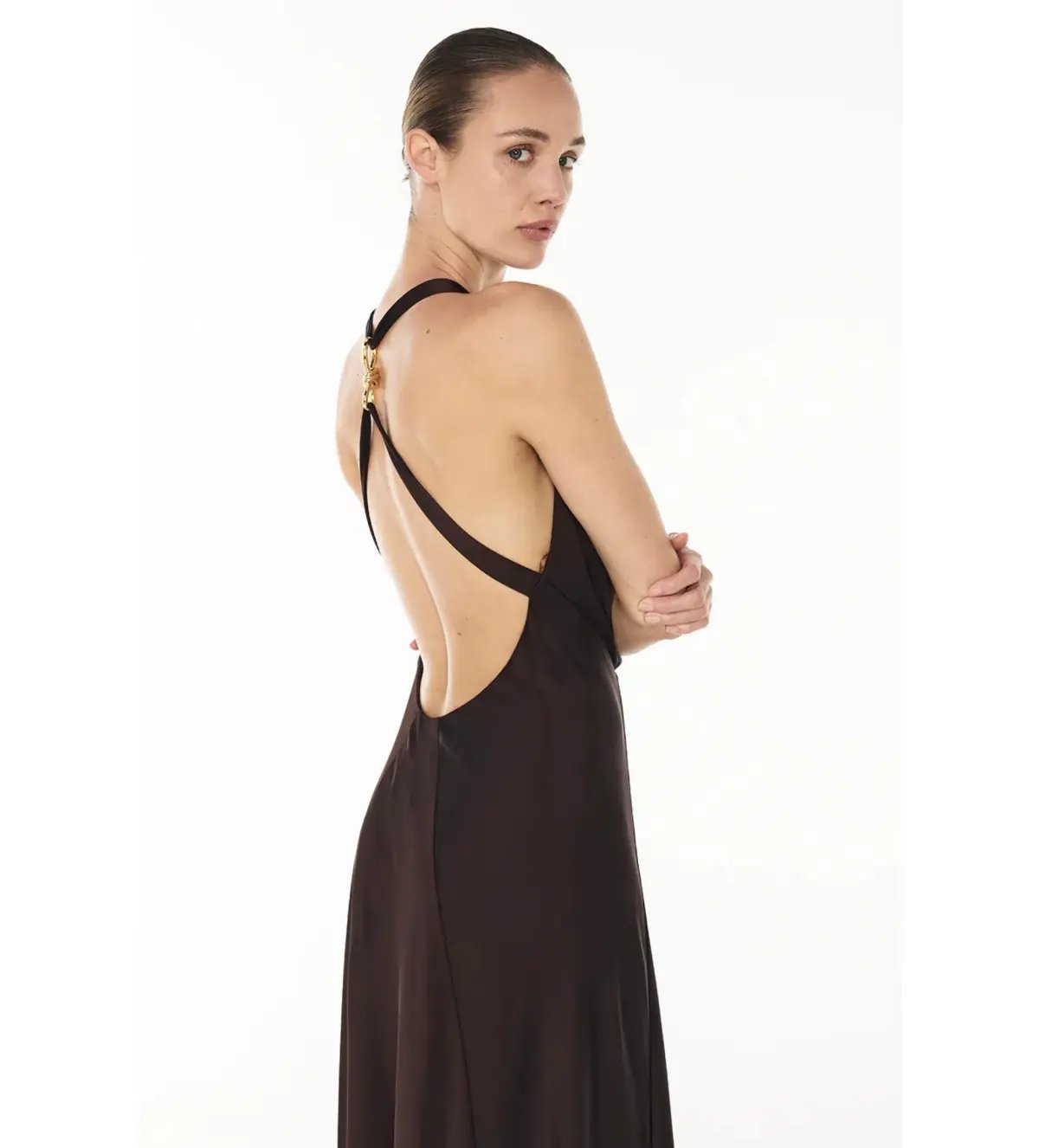 Manning Cartell Charmed Cowl Slip Dress In Dark Chocolate Size AU 8 photo 4